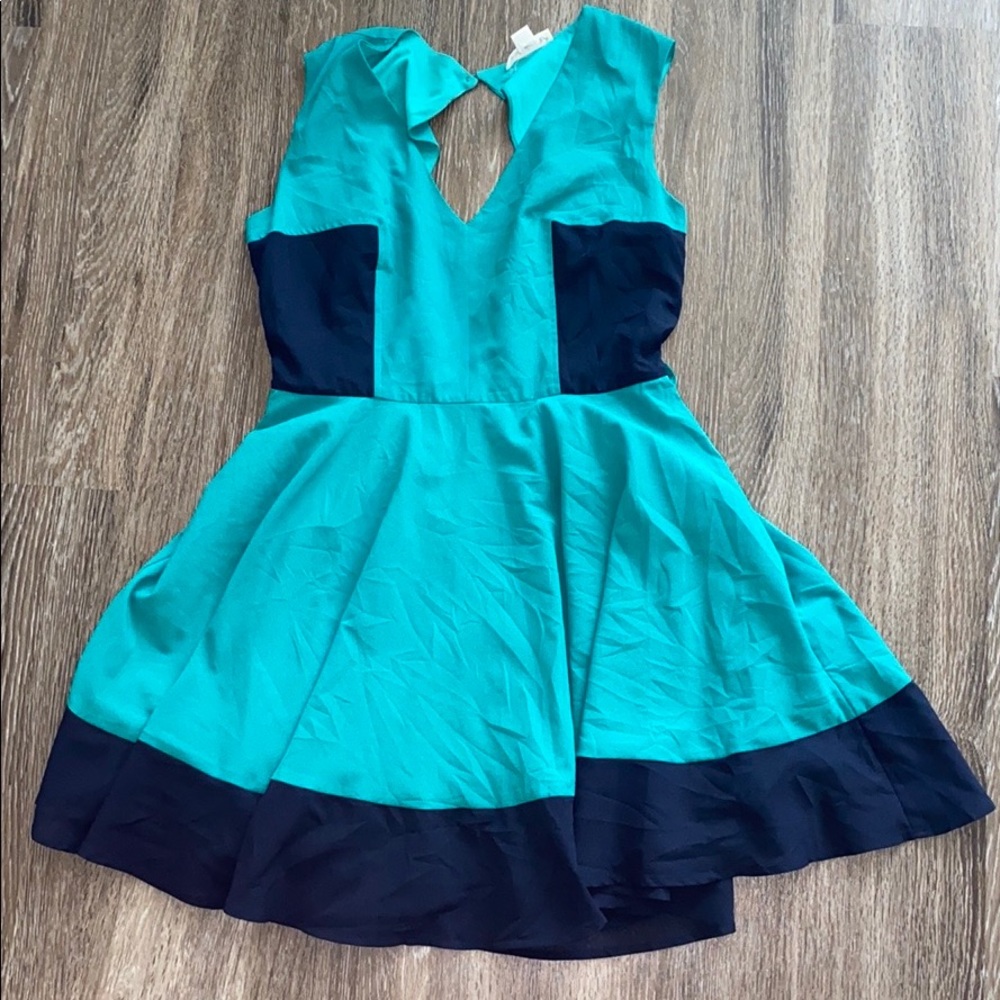 Teal and Navy Dress